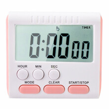 (Pink) Magnetic Large LCD Digital Kitchen Timer with Loud Alarm Count Up & Down Clock 24 Hours Kitchen Timer