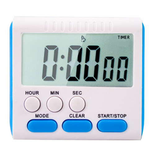 (Blue) Magnetic Large LCD Digital Kitchen Timer with Loud Alarm Count Up & Down Clock 24 Hours Kitchen Timer