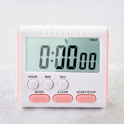 (Pink) Magnetic Large LCD Digital Kitchen Timer with Loud Alarm Count Up & Down Clock 24 Hours Kitchen Timer 1