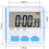 (Black) Magnetic Large LCD Digital Kitchen Timer with Loud Alarm Count Up & Down Clock 24 Hours Kitchen Timer 8