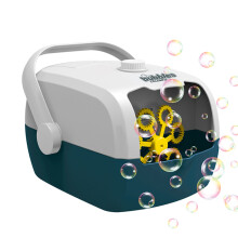 (Blue/White) V08 Bubble Machine Kids Outdoor Toy Automatic Bubble Blower Maker for Parties,Wedding,Birthday Gifts (without Battery)