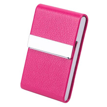 (Rose) PU Leather Business Card Holder Magnetic Closure Full Cover Case for Office/Professional Use