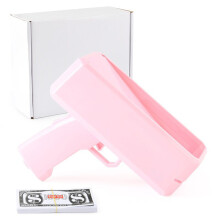 (Pink) Banknote Money Guns Paper Playing Spray Money Gun Toy Handheld Cash Gun Fake Bill Dispenser Money Shooter Toy for Kids