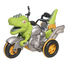 (Green) CM01-02-03-04 2.4G RC Spray Dinosaur Motorcycle Toy Light Sound Stunt Mechanical Vehicle