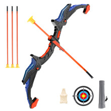 (Black/Blue) DF760DF759B Bow and Arrow Toy LED Light Up Archery Toys with Suction Cups Arrows Outdoor Indoor Shooting Games Toys