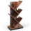 (Rustic Brown) AWD-1 V9 Small Tree Leaf Bookshelf with Metal Frame Adjustable Feet 1