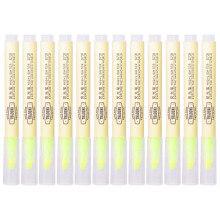 (Yellow) DELI S731 12Pcs Fluorescent Highlighter Markers Office Student Stationery
