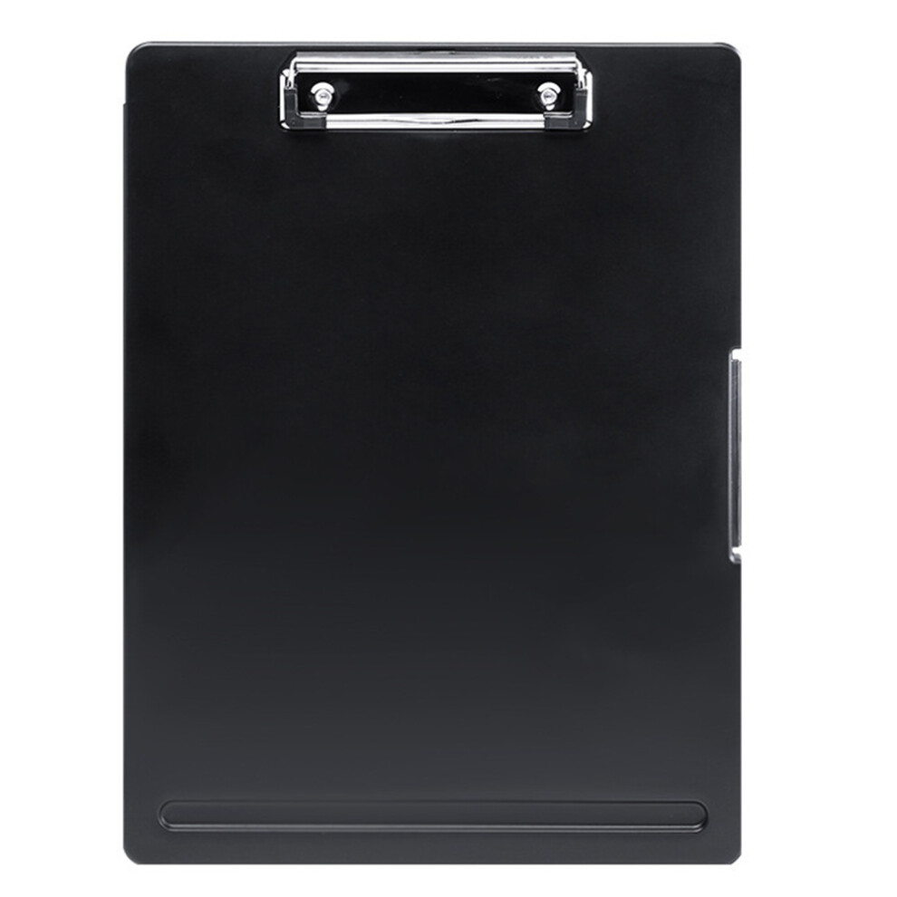 (Black) ZANYANG 1233 A4 File Organizer Box PP Case Student Office Document Storage Box with Clip and Pen Slot-image-OPC-PJS59KT-NEW