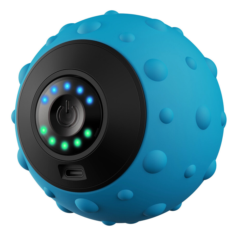 Blue (Blue) Vibrating Massage Ball Silicone Electric Fascia Ball Muscle Relaxation Fitness Yoga Recovery Vibration Massager