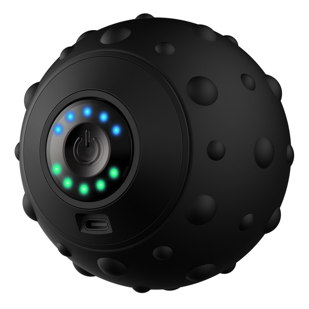Black (Black) Vibrating Massage Ball Silicone Electric Fascia Ball Muscle Relaxation Fitness Yoga Recovery Vibration Massager