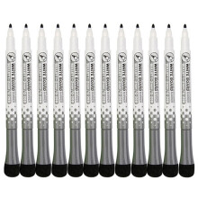 (Black) GXIN G-208 12Pcs/Set Dry Erase Markers Whiteboard Markers Ultra Fine Tip Markers for School Office Home