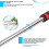 (Green) 200cm 9 Sections Extendable Guide Flag Pole Stainless Steel Telescopic Flagpole Handheld Teaching Stick 3