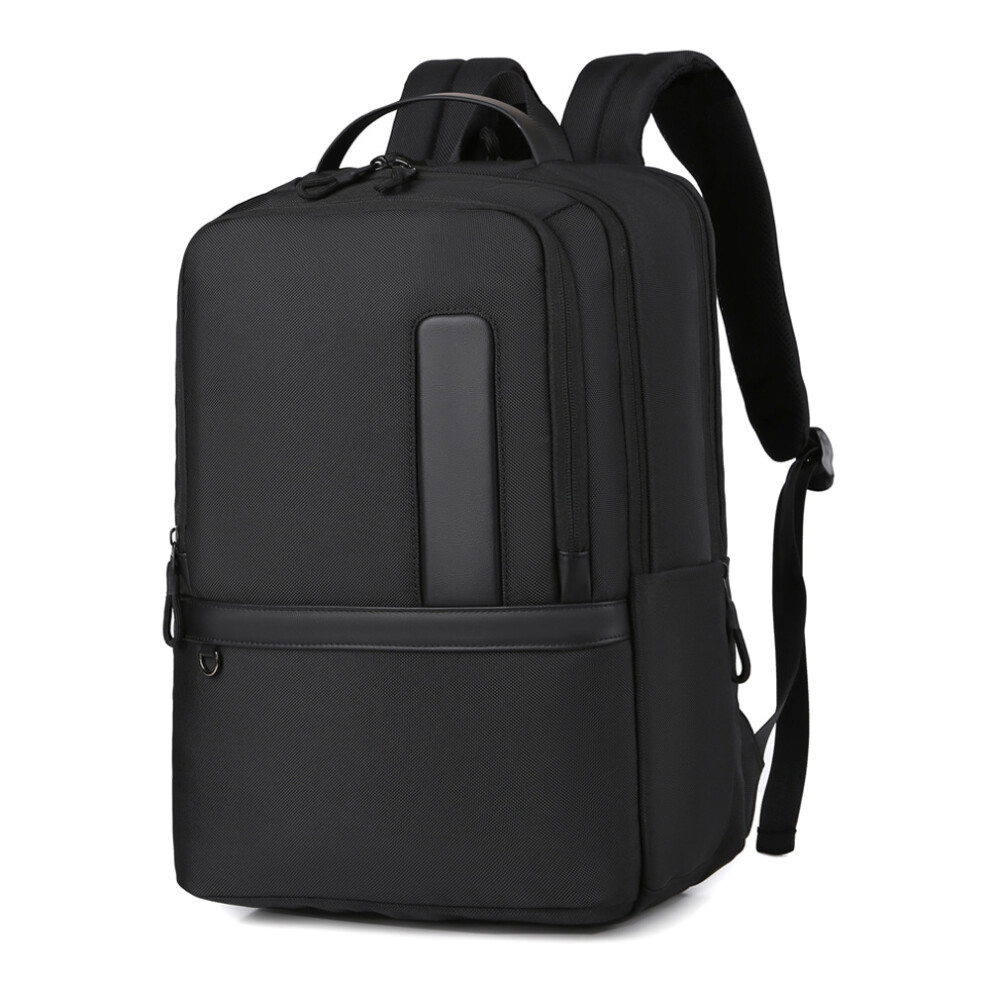(Black) B727 Waterproof Oxford Fabric Laptop Backpack Large Capacity Business Travel Shoulder Bag For Men Black 6914272446203