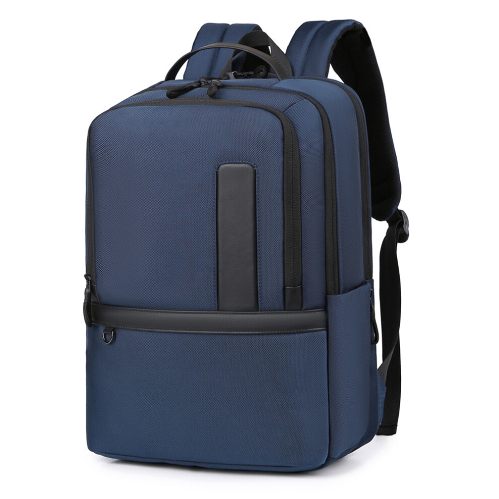 (Blue) B727 Waterproof Oxford Fabric Laptop Backpack Large Capacity Business Travel Shoulder Bag For Men Blue 6914274683927