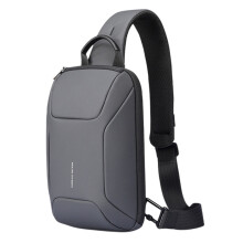 (Grey) MARK RYDEN MR707 Men Chest Bag Waterproof Oxford Fabric RFID Blocking Anti Theft Crossbody Bag