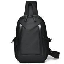 (Black) YS607 Fashion Gradient Color Men Chest Pack Waterproof Oxford Fabric Mini Crossbody Bag