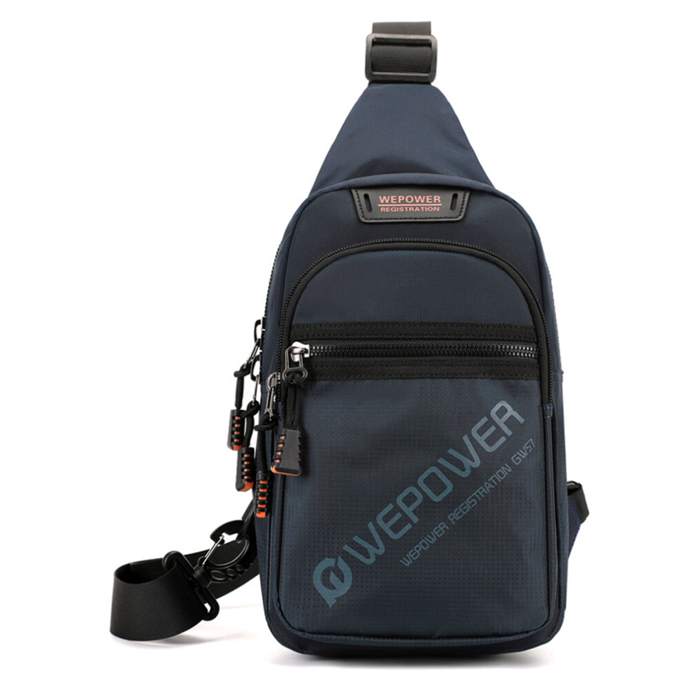 (Dark Blue) WEPOWER 2315 Casual Business Men Chest Bag Travel Sports Nylon Single Shoulder Crossbody Bag-image-OPC-PJS5CNN-NEW