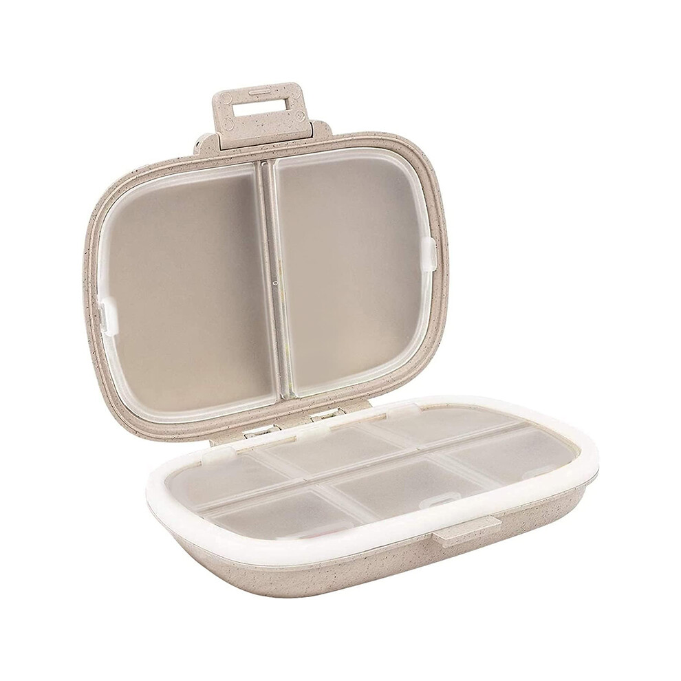 (Original Color) HOLII Daily Pill Organizer 8 Compartments Portable Pill Case Storage Box (BPA Free,No FDA Certificate)