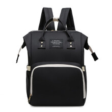 (Black) AOTU Oxford Cloth Baby Diaper Backpack Mommy Maternity Travel Bag Nappy Storage Bag,Size: S