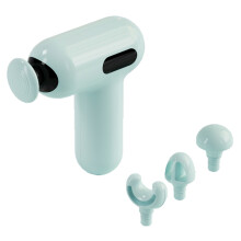 (Green) H05 6 Speeds High Frequency Vibration Mini Massage Gun Portable Handheld Deep Tissue Massager
