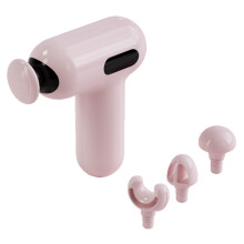 (Pink) H05 6 Speeds High Frequency Vibration Mini Massage Gun Portable Handheld Deep Tissue Massager