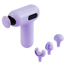 (Purple) H05 6 Speeds High Frequency Vibration Mini Massage Gun Portable Handheld Deep Tissue Massager