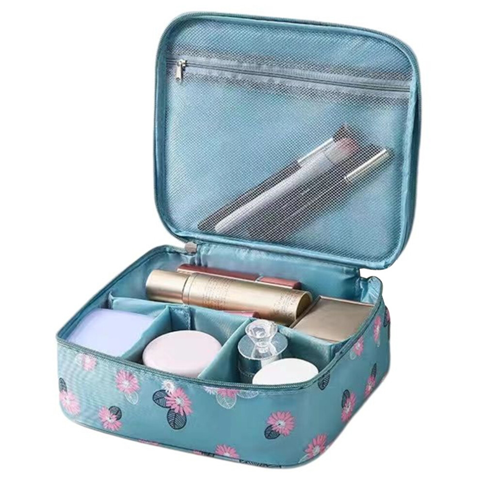 (Daisy) Travel Cosmetic Storage Bag Handbag Oxford Cloth Large Capacity Portable Makeup Bag