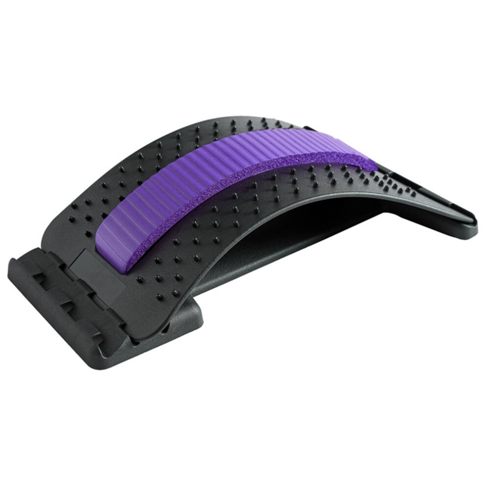 Purple/Black () Lumbar Spine Stretcher Posture Corrector Lumbar Protrusion Pain Relief Waist Massager
