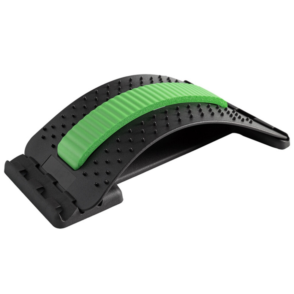 Green/Black () Lumbar Spine Stretcher Posture Corrector Lumbar Protrusion Pain Relief Waist Massager