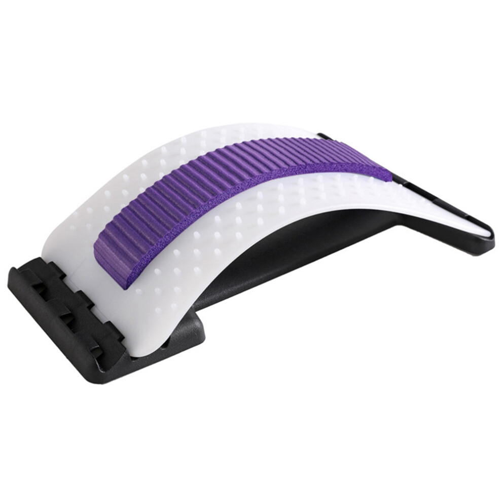 Purple/White () Lumbar Spine Stretcher Posture Corrector Lumbar Protrusion Pain Relief Waist Massager