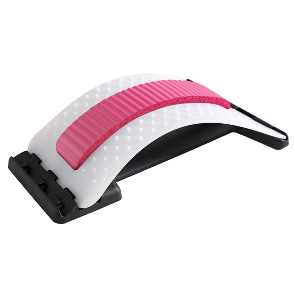 Pink/White () Lumbar Spine Stretcher Posture Corrector Lumbar Protrusion Pain Relief Waist Massager