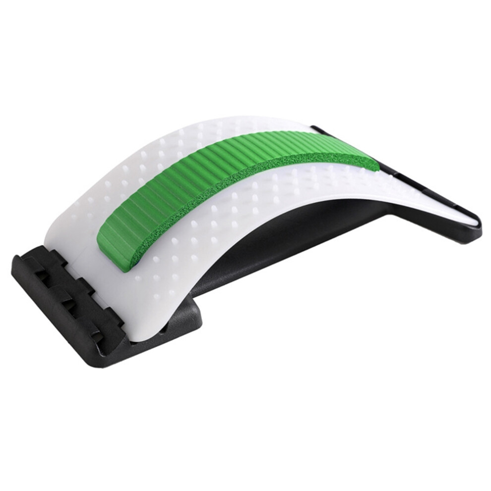 Green/White () Lumbar Spine Stretcher Posture Corrector Lumbar Protrusion Pain Relief Waist Massager