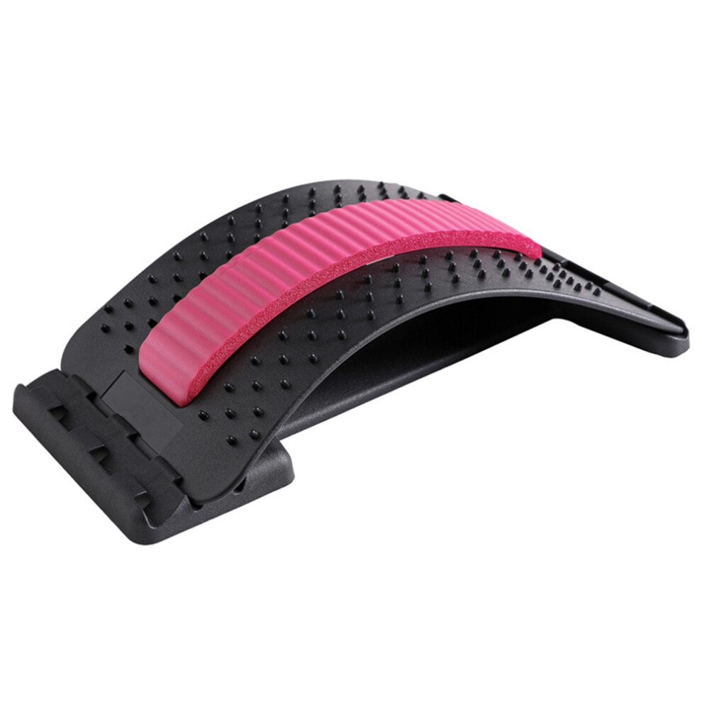 Pink/Black () Lumbar Spine Stretcher Posture Corrector Lumbar Protrusion Pain Relief Waist Massager