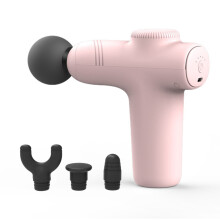 (Pink) JM05S Pocket Fascia Massage Gun Ultra-Portable Mini Muscle Massager 5-Gear Adjustable Electric Back Massager