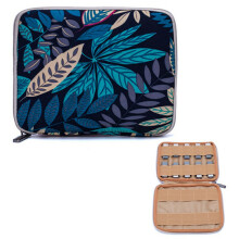 (A) 20 x 16cm USB Flash Drive Storage Pouch 20-Grid U-Disk Zipper Bag