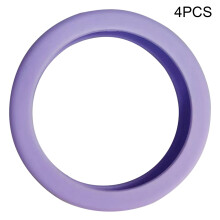 (Light Purple) 4PCS Carry-On Luggage Wheel Covers Hollow-Out Silicone Silent Protection Cases