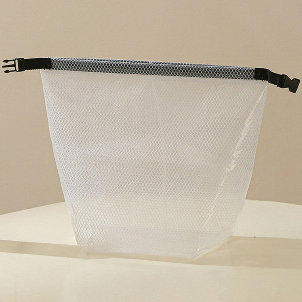 (White) Portable Toiletry Bag with Quick Release Buckle Waterproof EVA Frosted Makeup Case Size L-image-OPC-PJS5FP5-NEW