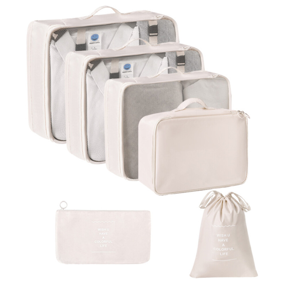(Beige) 6Pcs/Set Portable Travel Business Trips Organizer Foldable Multi-Function Clothes Storage Bags-image-OPC-PJS5FPX-NEW