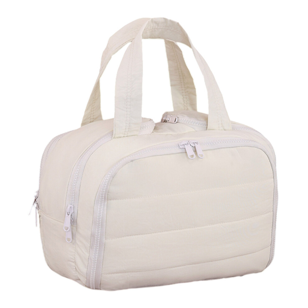 (Apricot) 8089 Multifunctional Large Capacity Makeup Bag Travel Toiletry Organizer Portable Cosmetic Storage Bag