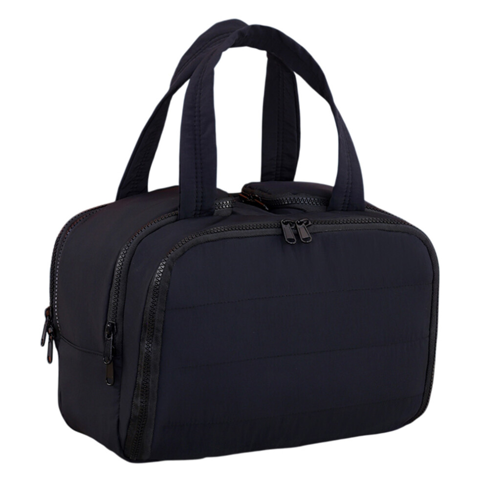 Black (Black) 8089 Multifunctional Large Capacity Makeup Bag Travel Toiletry Organizer Portable Cosmetic Storage Bag