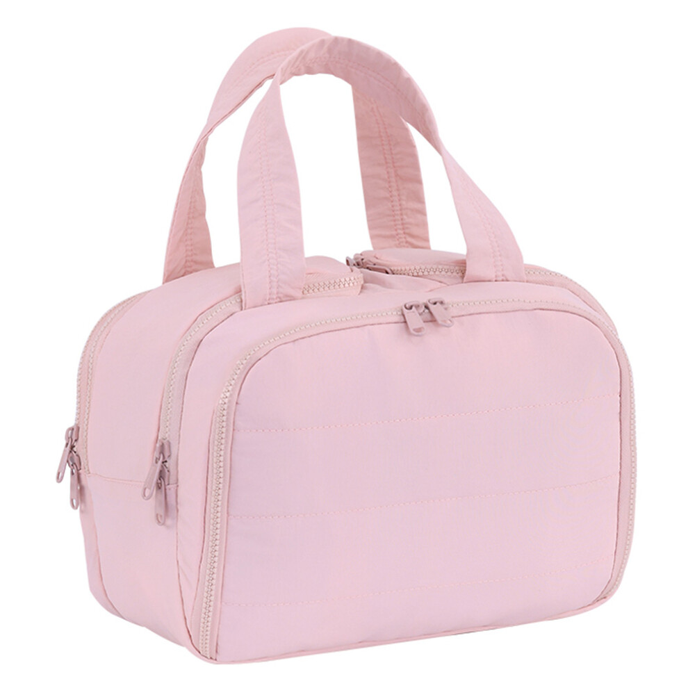 Pink (Pink) 8089 Multifunctional Large Capacity Makeup Bag Travel Toiletry Organizer Portable Cosmetic Storage Bag
