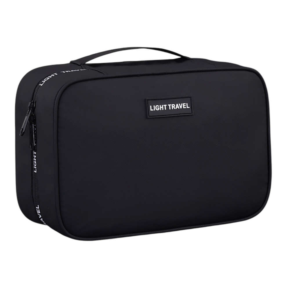 (Black) 4039 Men Travel Toiletry Bag Portable Wet Dry Separation Business Trip Waterproof Hanging Cosmetic Storage Bag-image-OPC-PJS5GGJ-NEW