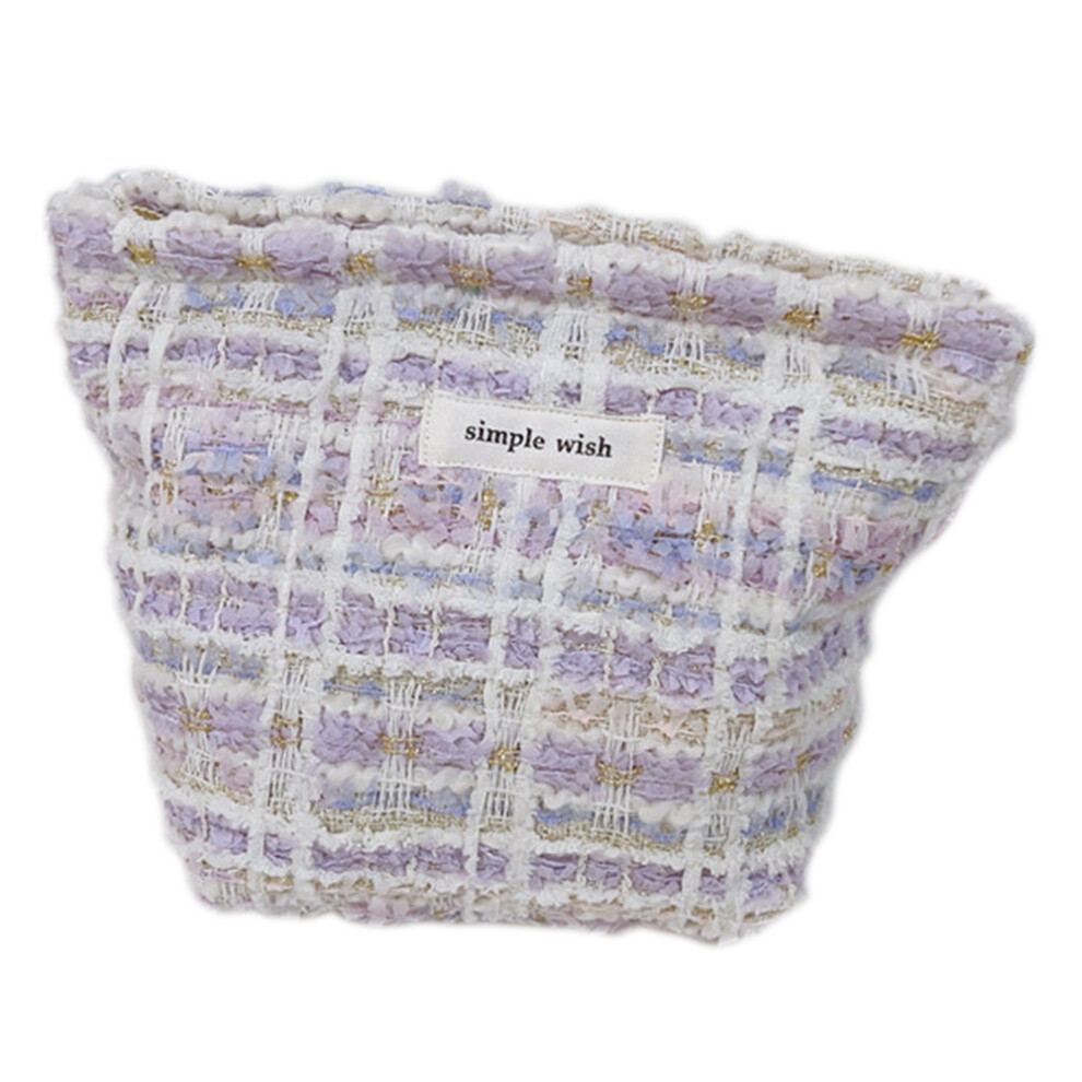 Light/Purple ( Purple) Makeup Storage Bag Purse Zipper Cosmetic Pouch Portable Travel Canvas Organizer Bag,Size: S