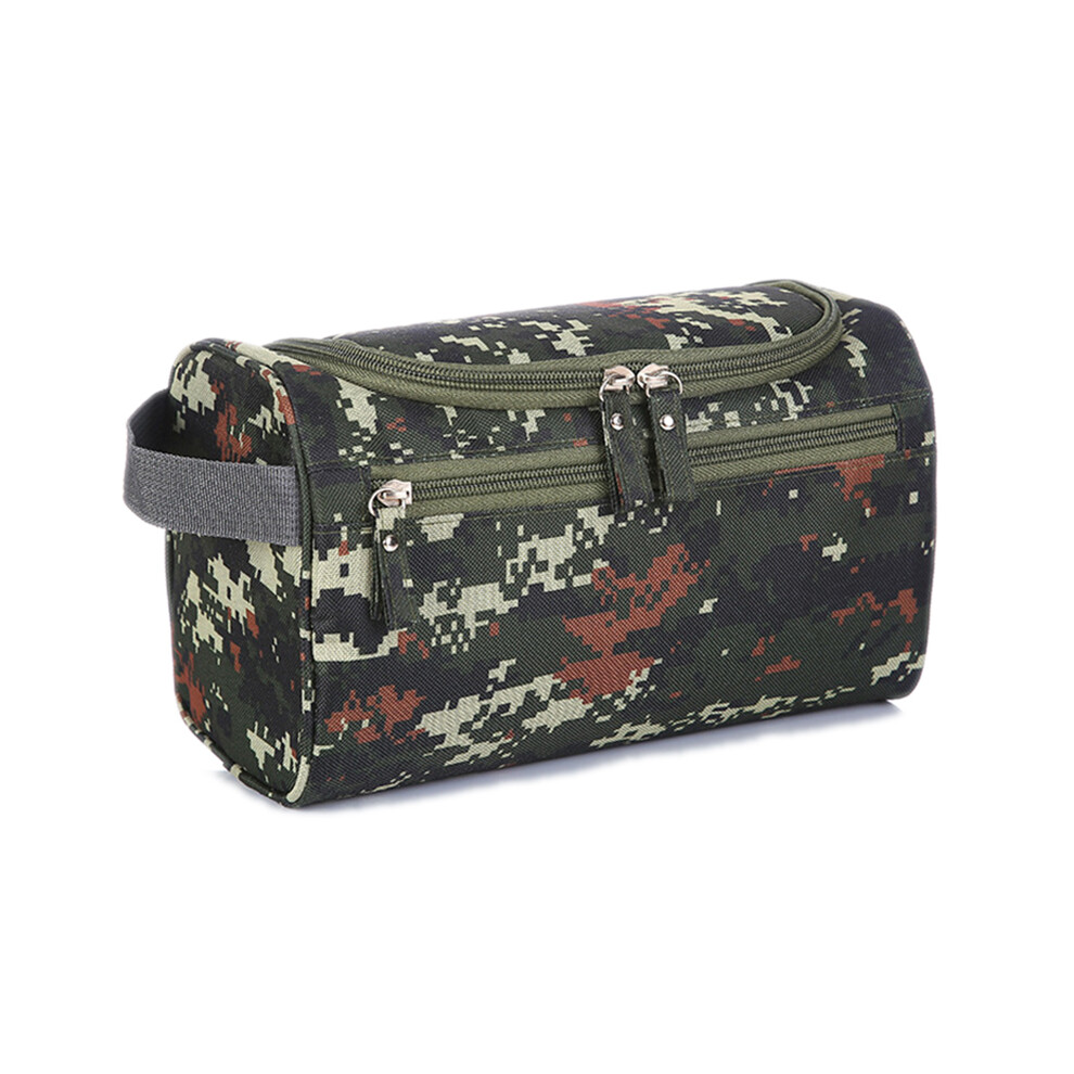 (Camouflage Mosaic) 300D Oxford Cloth Women Makeup Bag Portable Travel Toiletry Cosmetic Storage Bag