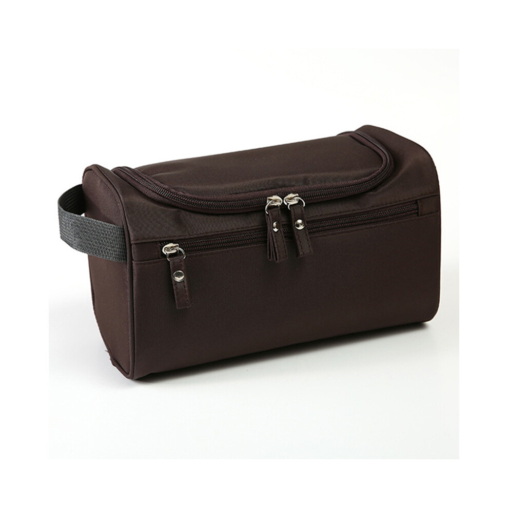 (Coffee) 300D Oxford Cloth Women Makeup Bag Portable Travel Toiletry Cosmetic Storage Bag