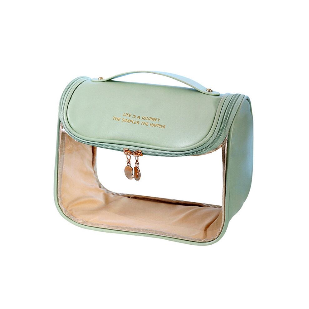 Green (Green) Travel Hanging Toiletry Wash Bag Transparent Pvc Makeup Cosmetic Pouch Organizer