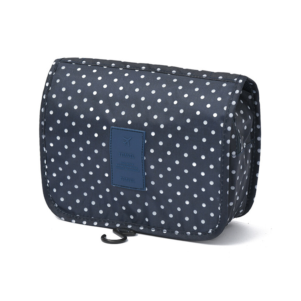 (D) Portable Travel Toiletry Bag Oxford Cloth Waterproof Wash Bag Storage Pouch with Hanging Hook