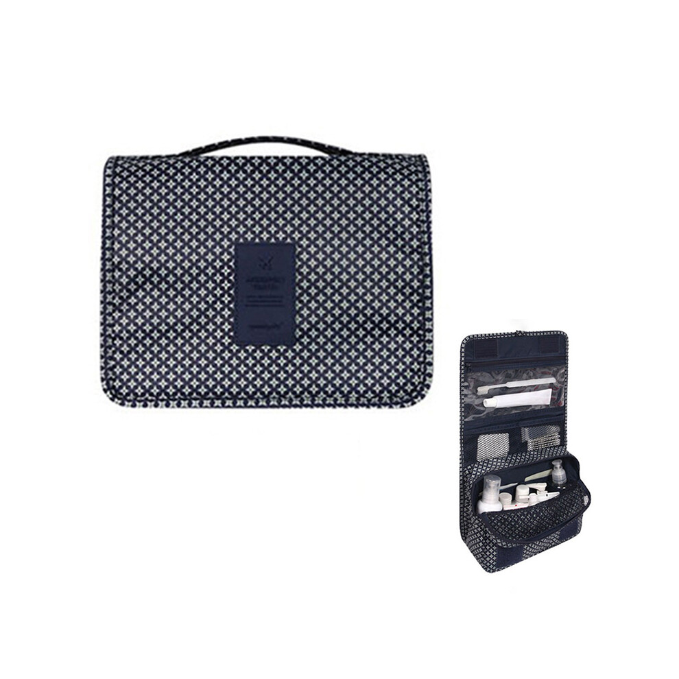 (A) Portable Travel Toiletry Bag Oxford Cloth Waterproof Wash Bag Storage Pouch with Hanging Hook