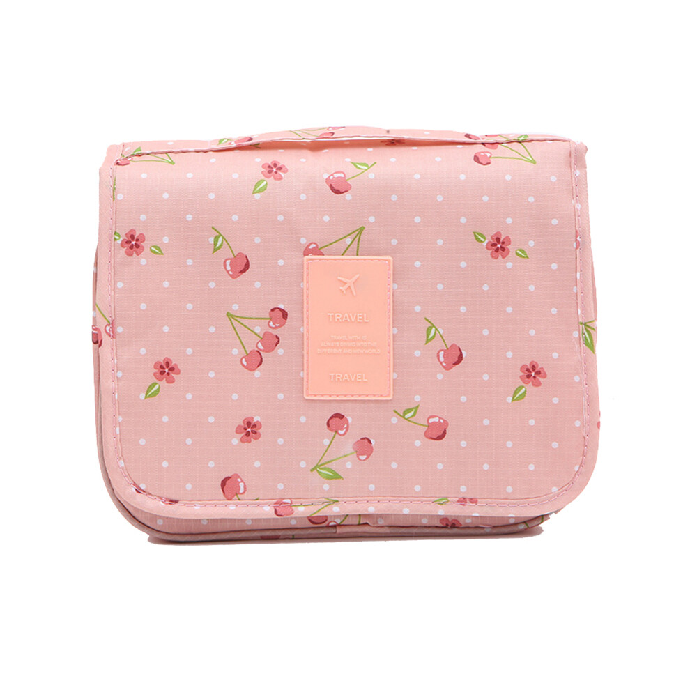(I) Portable Travel Toiletry Bag Oxford Cloth Waterproof Wash Bag Storage Pouch with Hanging Hook
