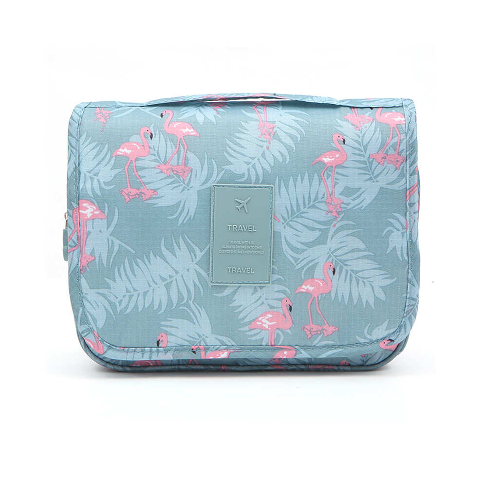 (H) Portable Travel Toiletry Bag Oxford Cloth Waterproof Wash Bag Storage Pouch with Hanging Hook